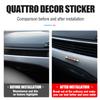 1pc 3D ABS QUATTRO Badge Car Body Trunk Sticker Emblem Decoration Decal For qaz22 A1 A2 A3 A4 A5 A6 A7 A8 B8 8P B9 B7 C6 Q3 Q5 Q7