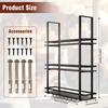 3 Tier Wall Mounted Bar Shelves Metal Hanging Wine Storage Rack Display with Glass Holder for Kitchen Dining Room Home Decor