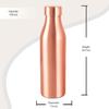 Pure Copper, BPA Free Water Bottle, Leak Proof, Office Bottle, Boosts Immunity, Supports Digestive & Liver Health, Ayurveda Inspired