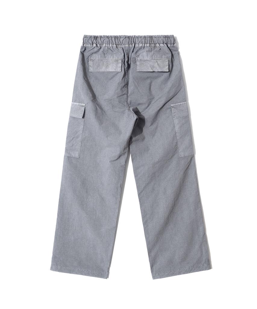QT8 GARMENTS Bn Pigment Nylon Cargo Pant (Grey)