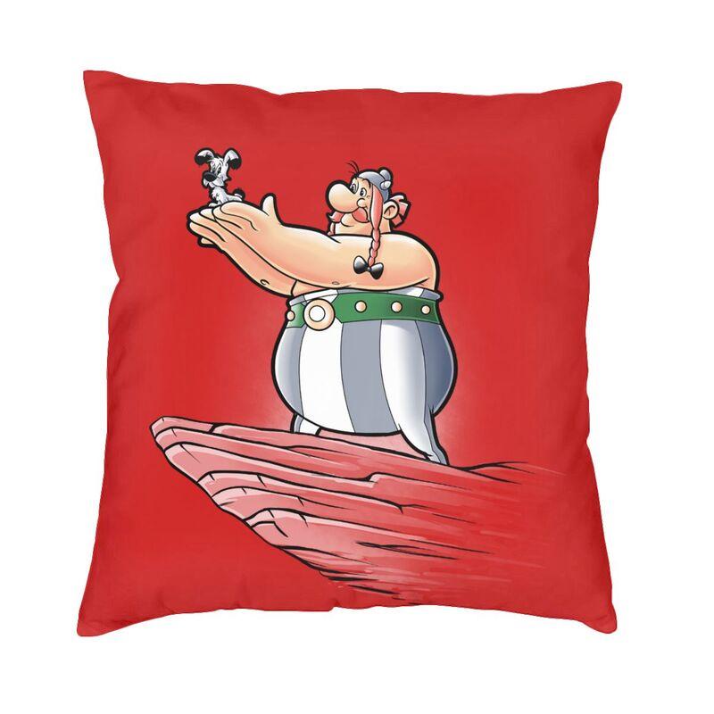 Anime Asterix Obelix Idefix Throw Pillow Covers Decor Home Adventure Comic Dogmatix Sofa Chair Cushion Cover Square Pillowcase