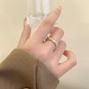 Niche Design Opening Adjustable Micro-set Zirconia Ring Senior Sense of Light Luxury Index Finger Ring Personality Popular Ring Female Everyday Ring
