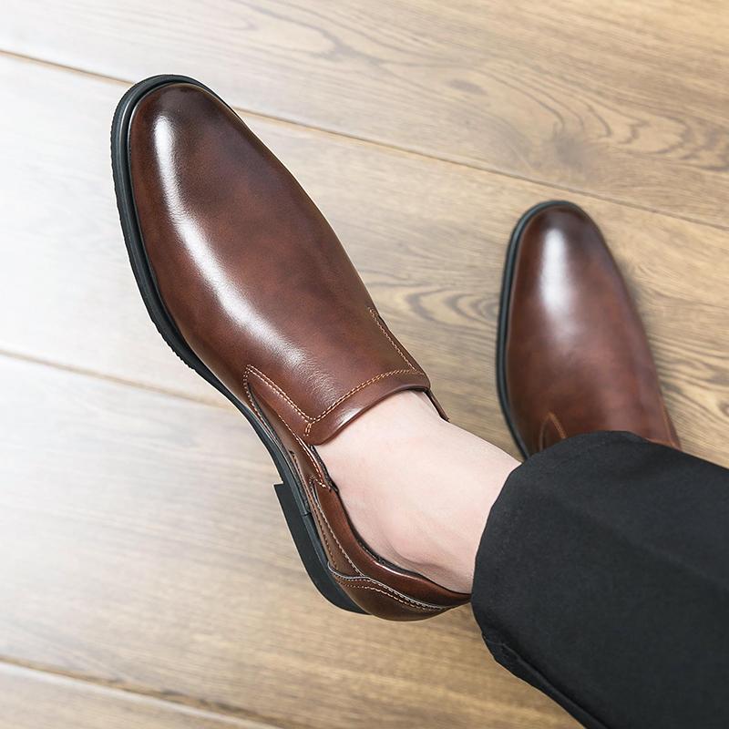 Men's Wedding Party Shoes comfort Slip on loafer Luxury men's  Office outdoor casual black brown Plus size shoes 38-46