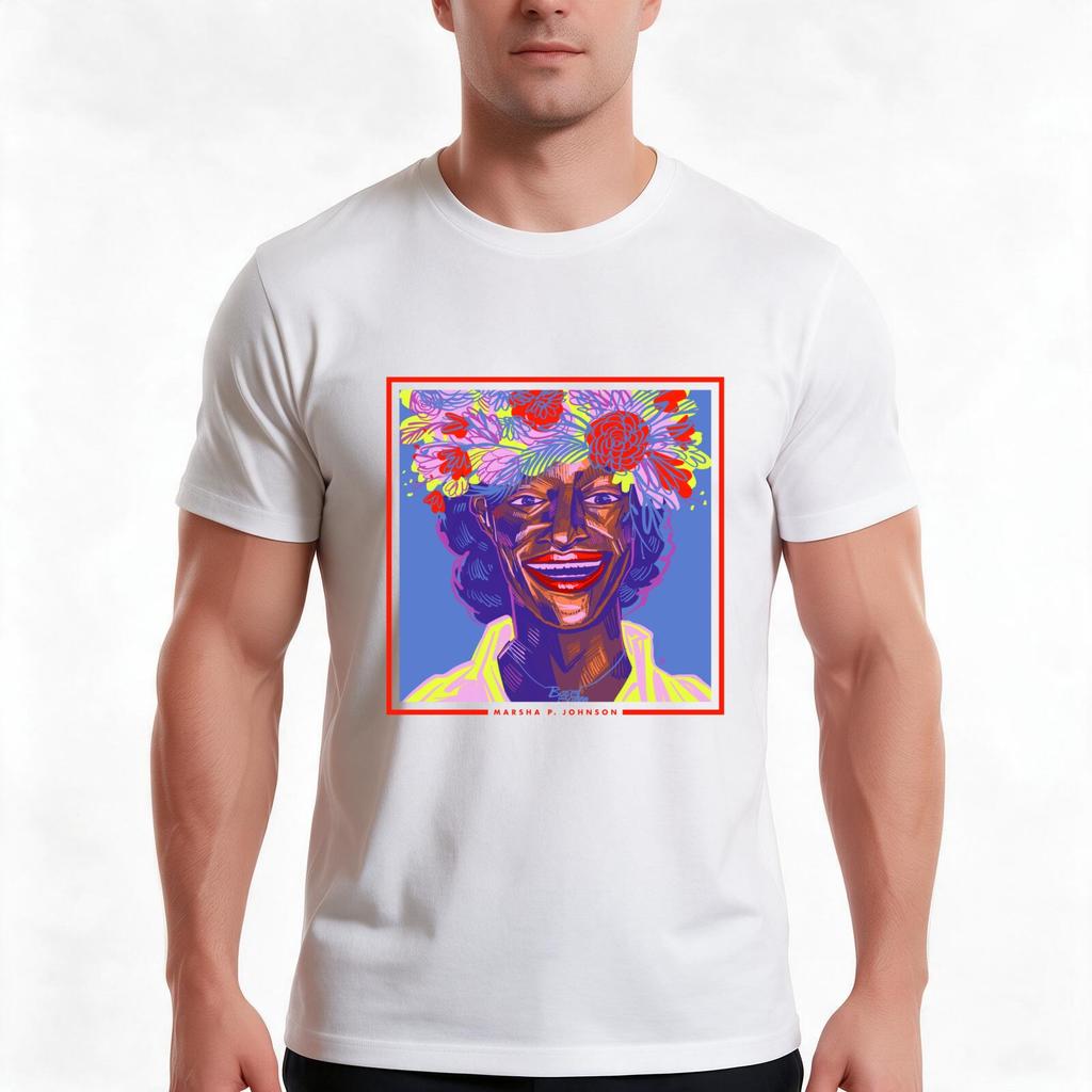 Drawingpride No6 Marsha P Johnson Tshirt Summer Casual Cotton Tee Oversized Streetwear Tops Vintage Graphic Print
