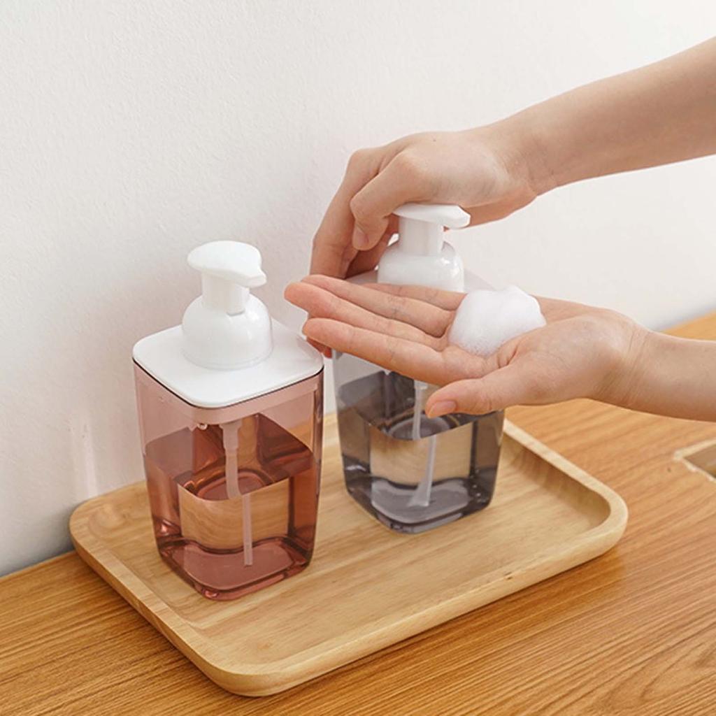 Nachfüllbarer Schaumseifenspender Pumpe Flasche Transparent Drücken Reichhaltige Schaumstoff Behälter für Badezimmer Küchenspüle Handwasch Flüssigkeit