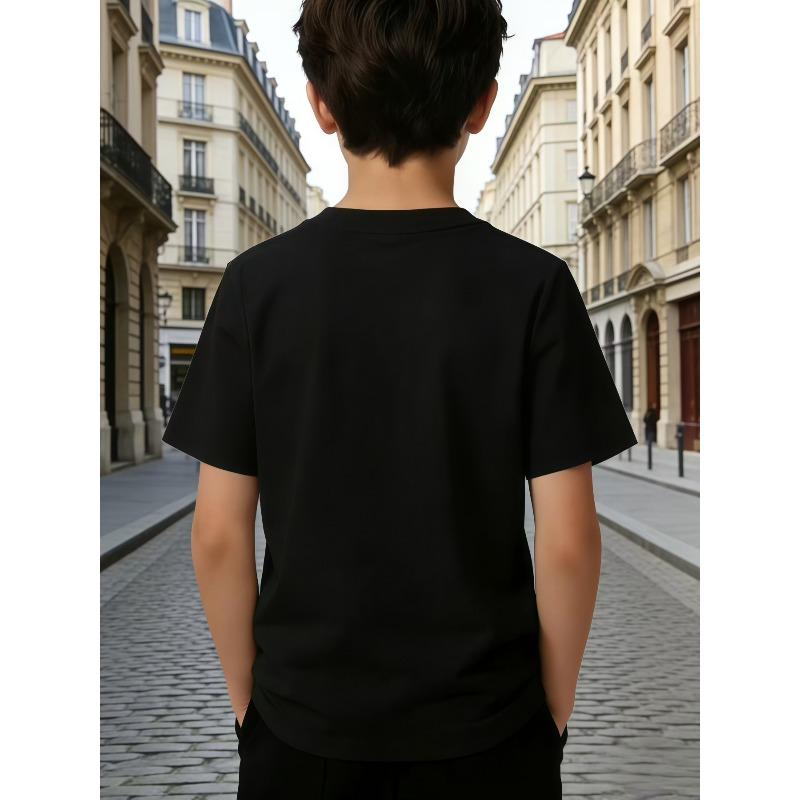 Boys Colorful Banana Baseball Print Crewneck Short Sleeve Tee,