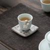 Creative Ru Kiln Handmade Knead Plum Blossom Master Cup Household Ceramic Tea Cup Tea Ceremony Customized Teaset Gift Packaging
