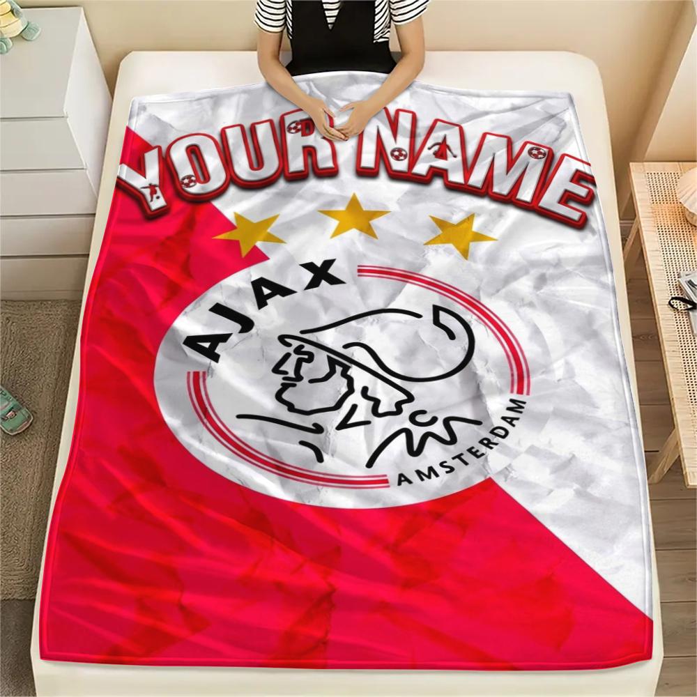 1 Stück Personalisierte Decke mit AJAX-Muster aus Flanell, geeignet für alle Jahreszeiten, für Heimdekoration, Wärme und Komfort, Geschenke, Weihnachtsgeschenk