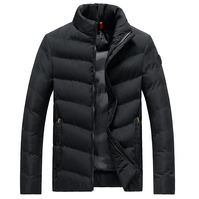 

Winter Men s Warm Padded Jackets Fashion Men Cotton Warm Parka Coats Men Stand Collar Thermal Windbreaker Jacket Clothing 7XL 7XL чорний