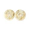 Artistic Openwork Round Earrings Dissymmetry Geometric Twist Iron Alloy Jewelry Comfortable For Office Party Occasions