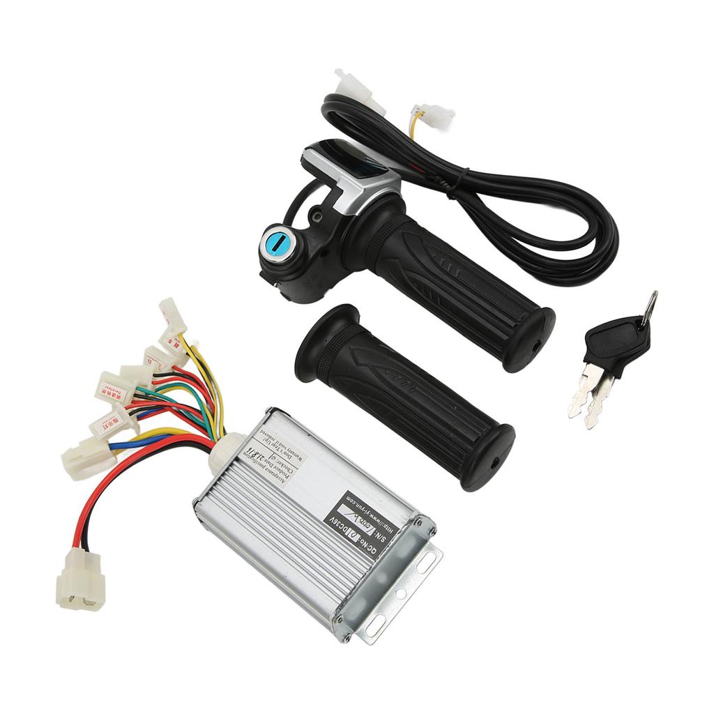 36V 1000W Motor Brushed Speed Controller with Locking Battery Display Throttle Twist Grip for Mini Bike