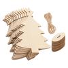 5/10/20Pcs Wooden Christmas Tree Tabletop Ornaments with Base Ropes Blank Xmas Tree Kids DIY Painting Craft Gift Home Decoration