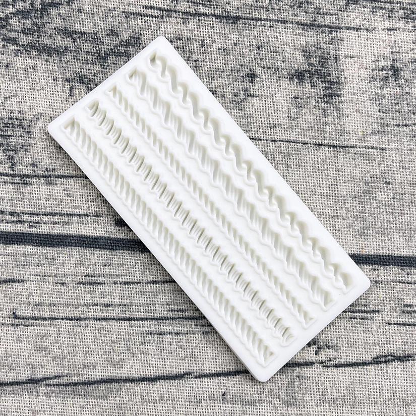 

Пять веревок силиконовые формы для сахарного ремесла инструменты из смолы формы для выпечки кексов инструменты для украшения тортов из помадки