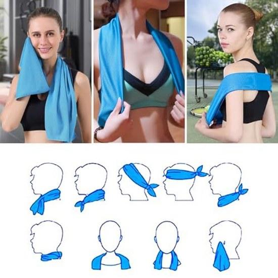 Breame Cooling Towel Quick-drying Cool Cold Refreshing Instant Heatstroke Prevention Reusable Ultra-absorbent UV Cut Lightweight 100 Fiber Used Set 3.