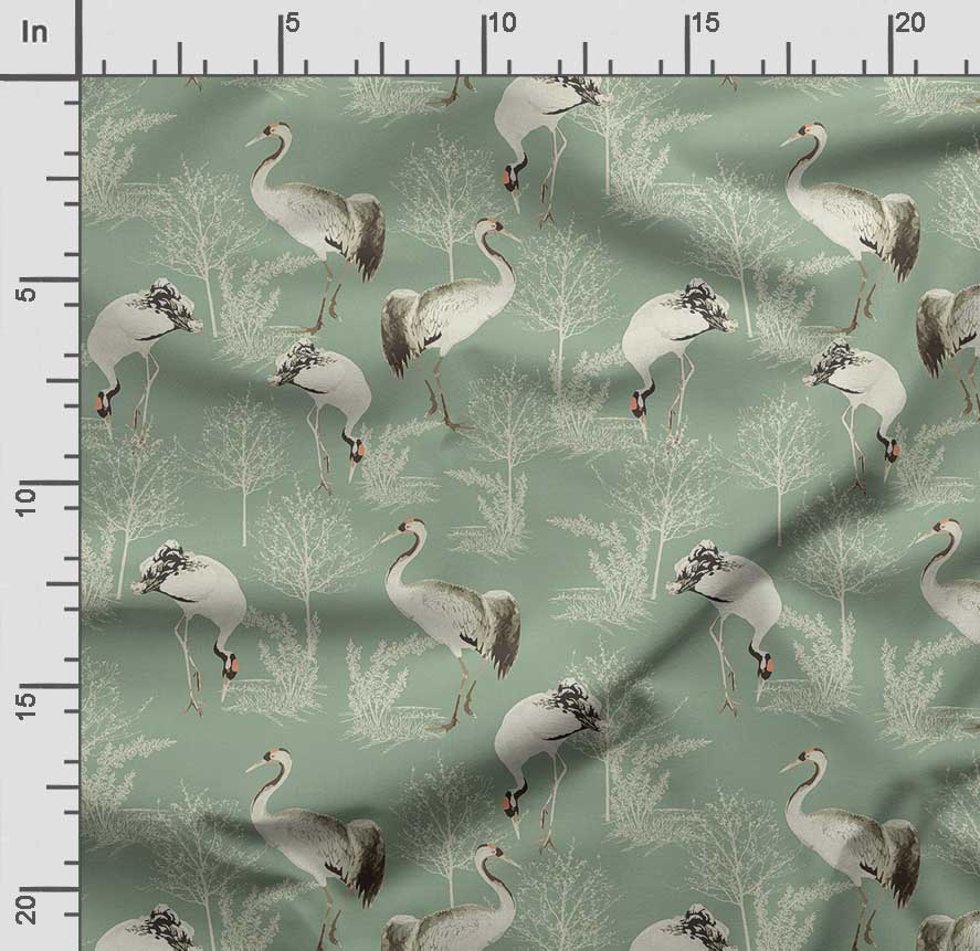 Soimoi Bird Print, Cotton Cambric, Quilting Fabric Sold by The Yard 42 Inch Wide, Medium Weight Cotton Fabric,
