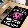 Benutzerdefinierter Fußball-Teppich mit Namen, für Bürostuhl, Wohnzimmer, Schlafzimmer, Küche, Dekor, Geschenke.
