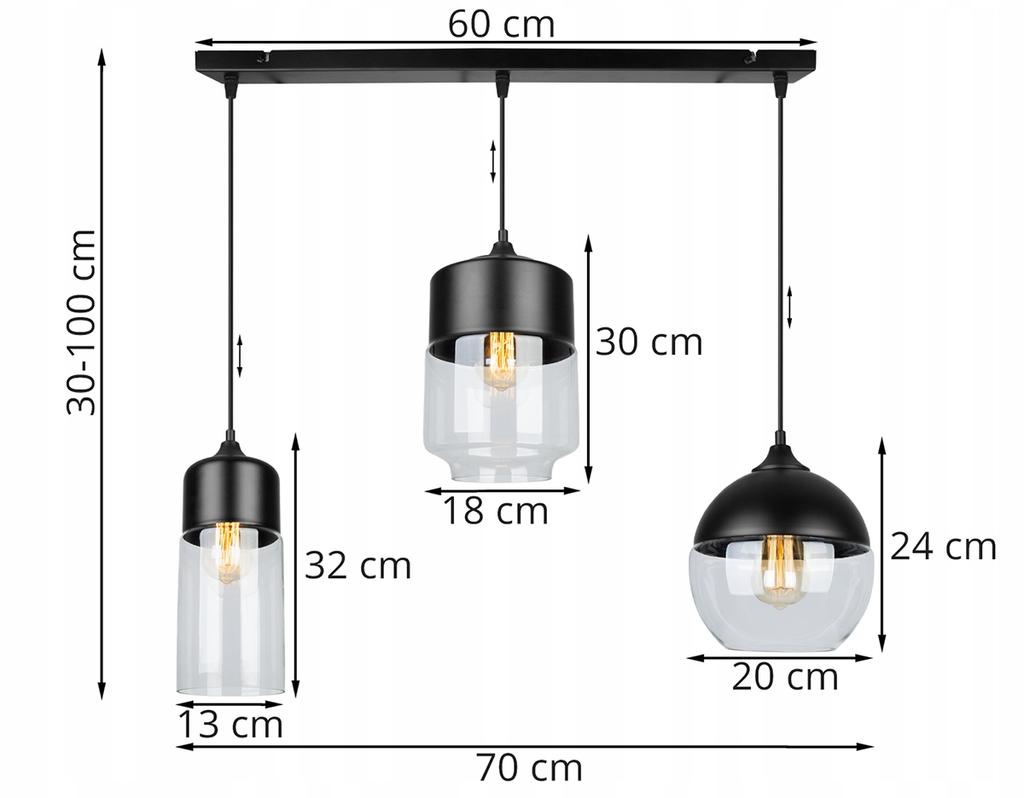 HANGING CEILING LAMP, GLASS LAMP SHADE