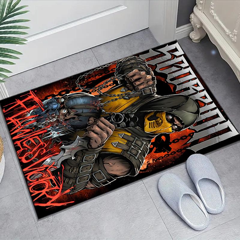 1pc Mortal Kombat3 Design Area Rug - Non-Slip, Soft & Cozy Floor Mat for Living Room, Bedroom, Office - Indoor/Outdoor Decorative Carpet