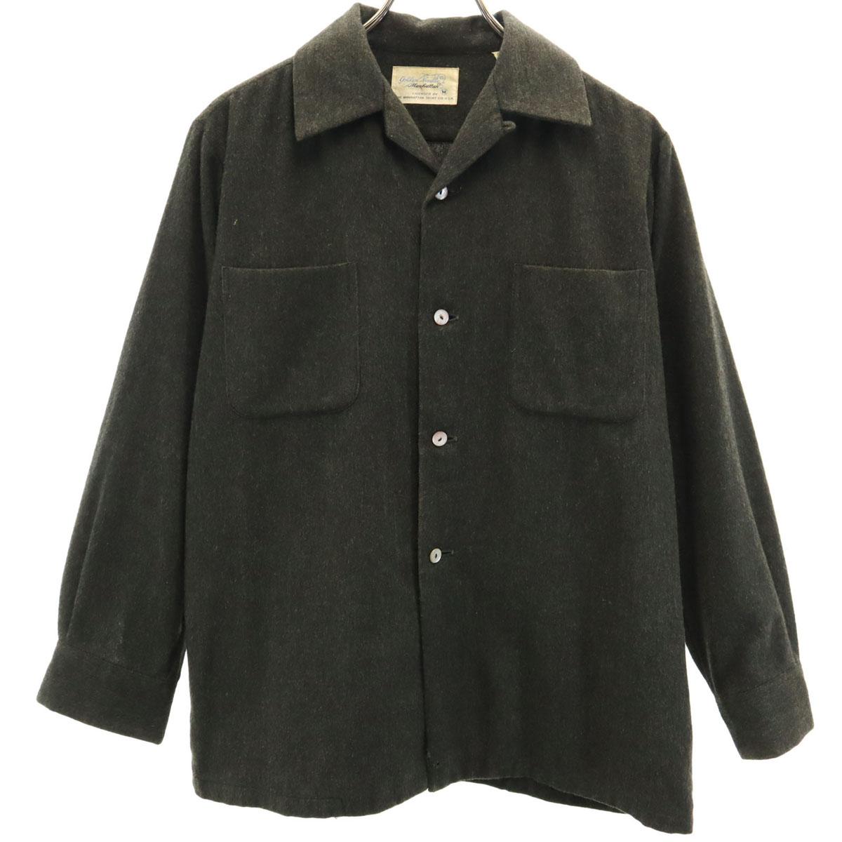 

Golden Needle Манхэттен 60-е Винтаж рубашка с открытым воротником Длинный рукав Рубашка с открытым воротником Мужская Б/У