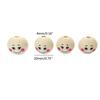 50Pcs Smiles Wood Beads Natural Wood Beads for Crafting Wooden Faced Beads Wooden Balls with Hole for DIY Decor Craft