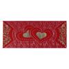 Red Wedding Invitation Card with Personalized Heart Cutout Design