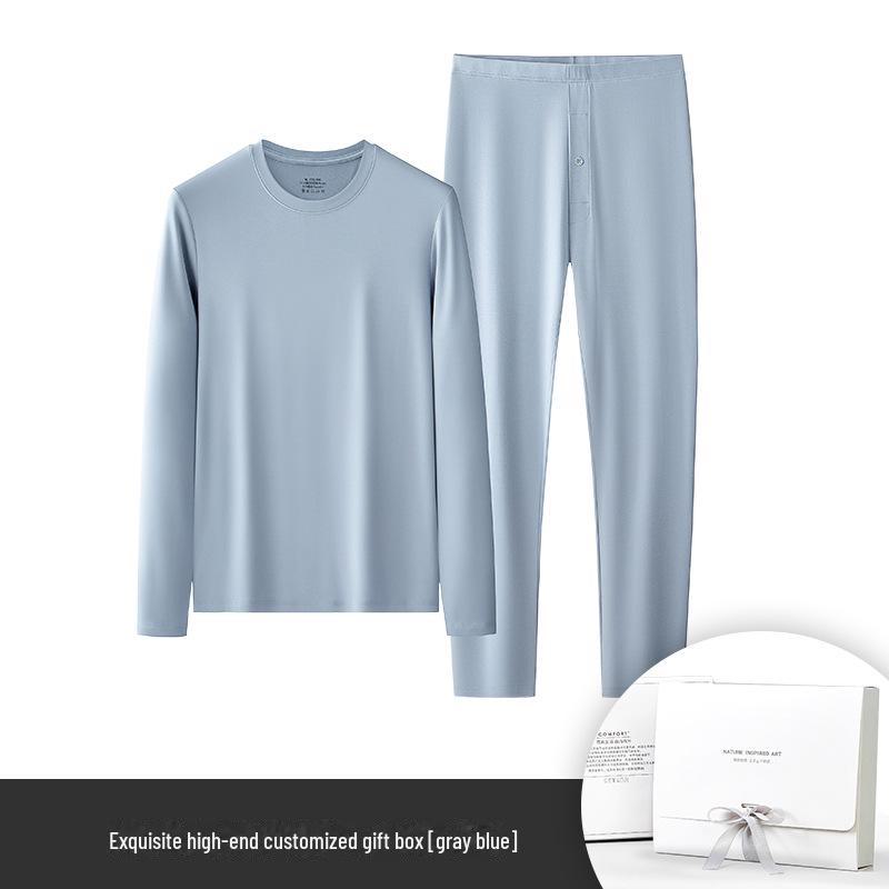 Luxury Lenzing Modal Men's Thermal Underwear Set - 80-count, Thin, Perfect for Spring, Autumn, and Winter.