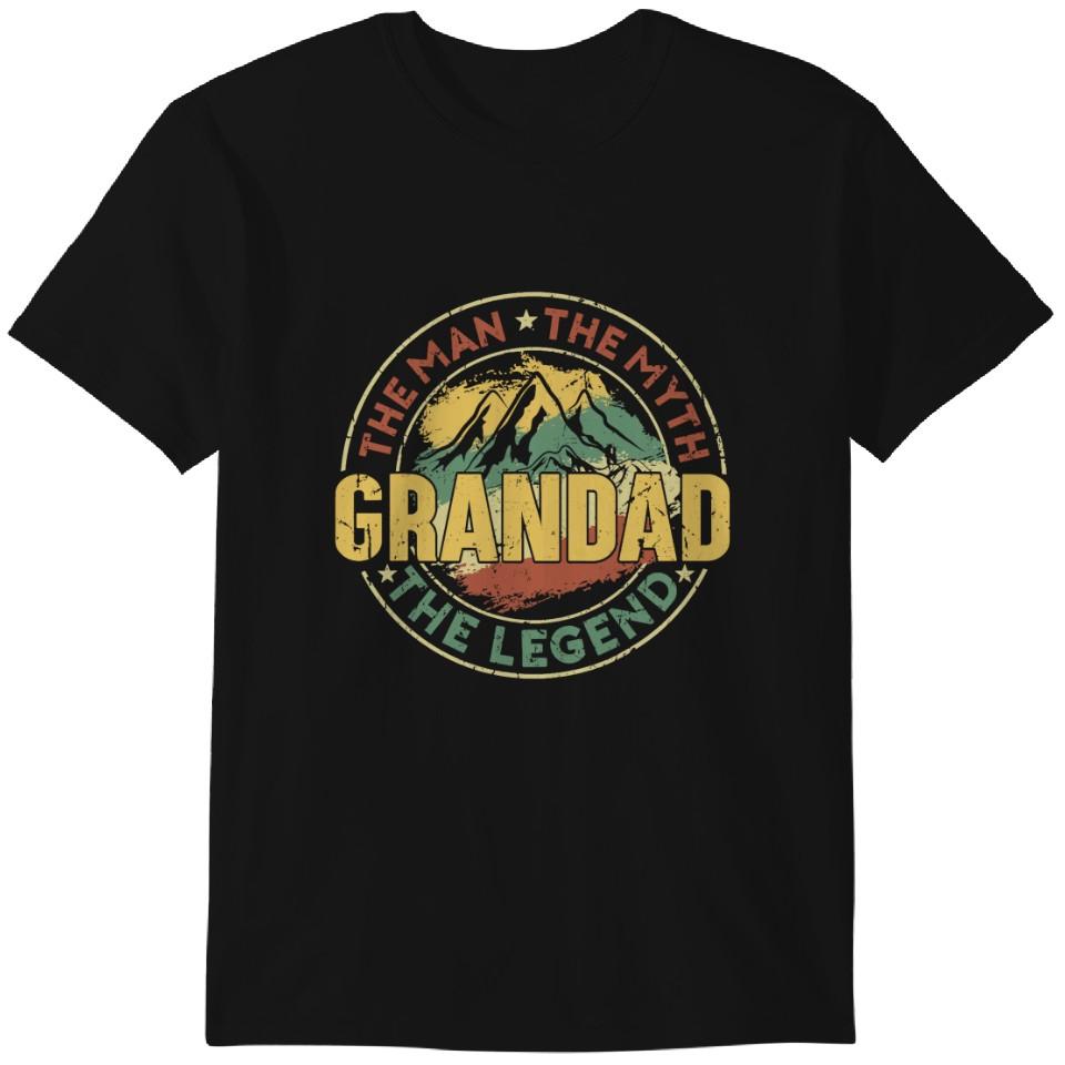 Grandad The Man The Myth The Legend Retro Mountain Logo T-Shirt Classic T-shirt Mens WOMENS UNISEX TOPS