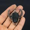 Black Tourmaline Pendant Gemstone Jewelry, 999 Copper Wire Wrapped Pendant, Handmade Amazing Pendant Jewelry