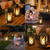 TAKE ME 14" Solar Lanterns Outdoor Waterproof Garden Lanterns Large Flickering Flameless Candle Mission Lights for Table,Outdoor,Party Mothers Day