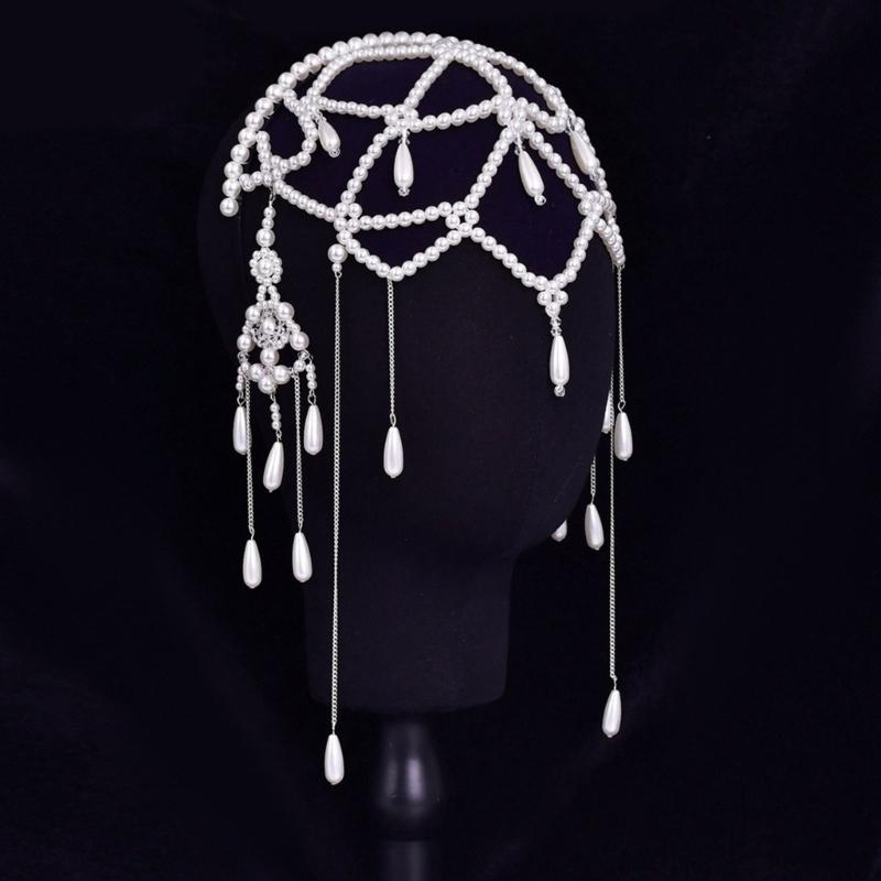 Fashion Pearls Tassels Hair Accessory with Comfortable Wear Suitable for Long Hours Wear in Office and Social Settings