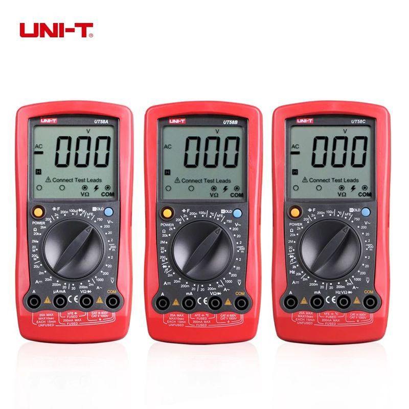 UNI-T UT58A UT58B UT58C UT58D UT58E Professional Digital Multimeter High Accuracy Multi Function Electrical Measuring Tool