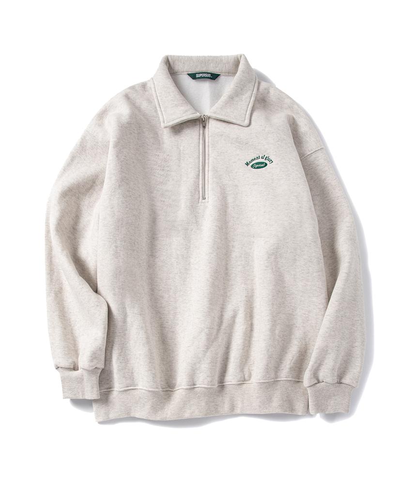 SUPERSUB Tennis Half Zip-Oatmeal