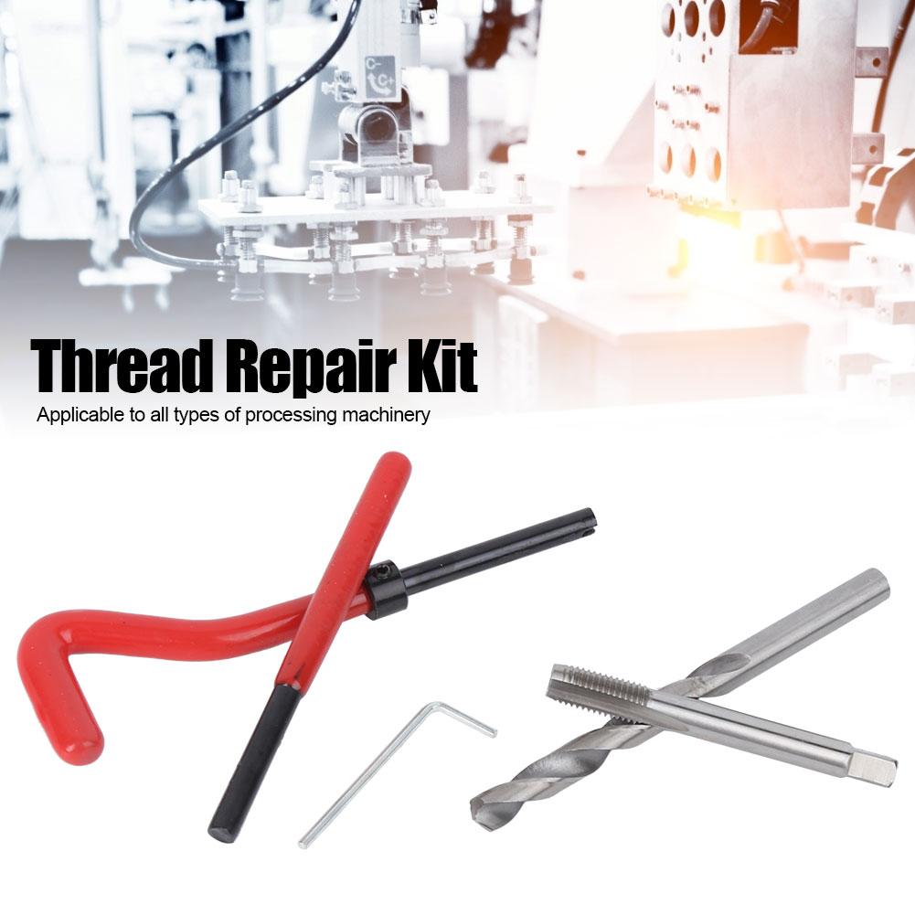 25pcs M8 Thread Repair Kit Thread Tap Drill Bit Damaged Threads Repair Tools