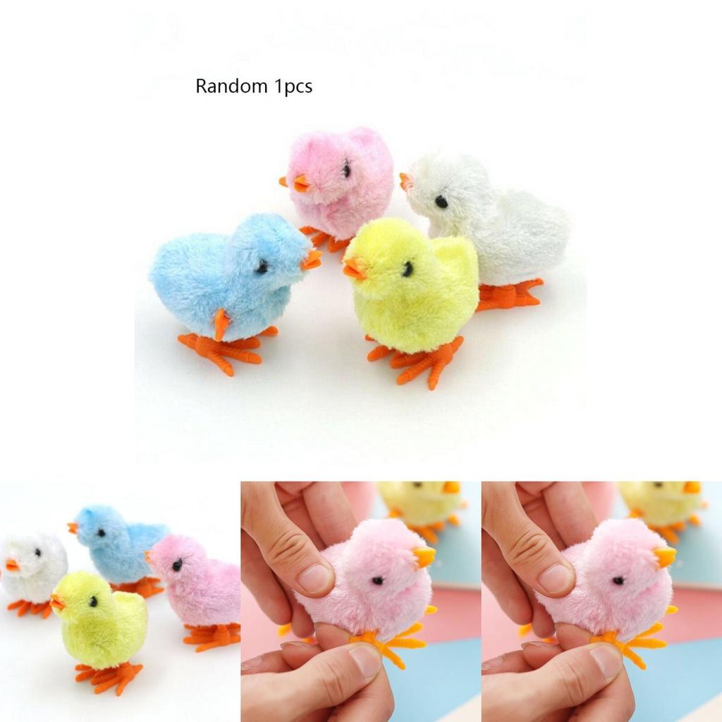 Fluffy Wind-up Chicken Dance Clockwork Plush Kids Toy