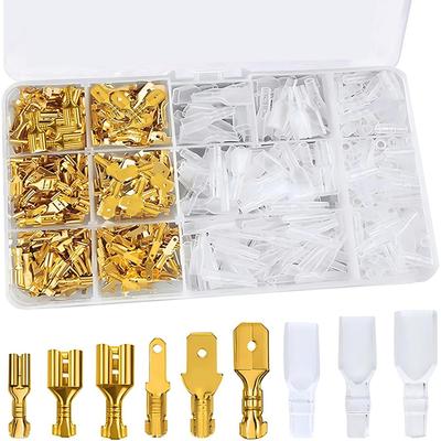 Quasarion 135-Piece Set Insulation Sleeves, Crimp Connections, Male and Female Set Terminals, Crimp Terminals,