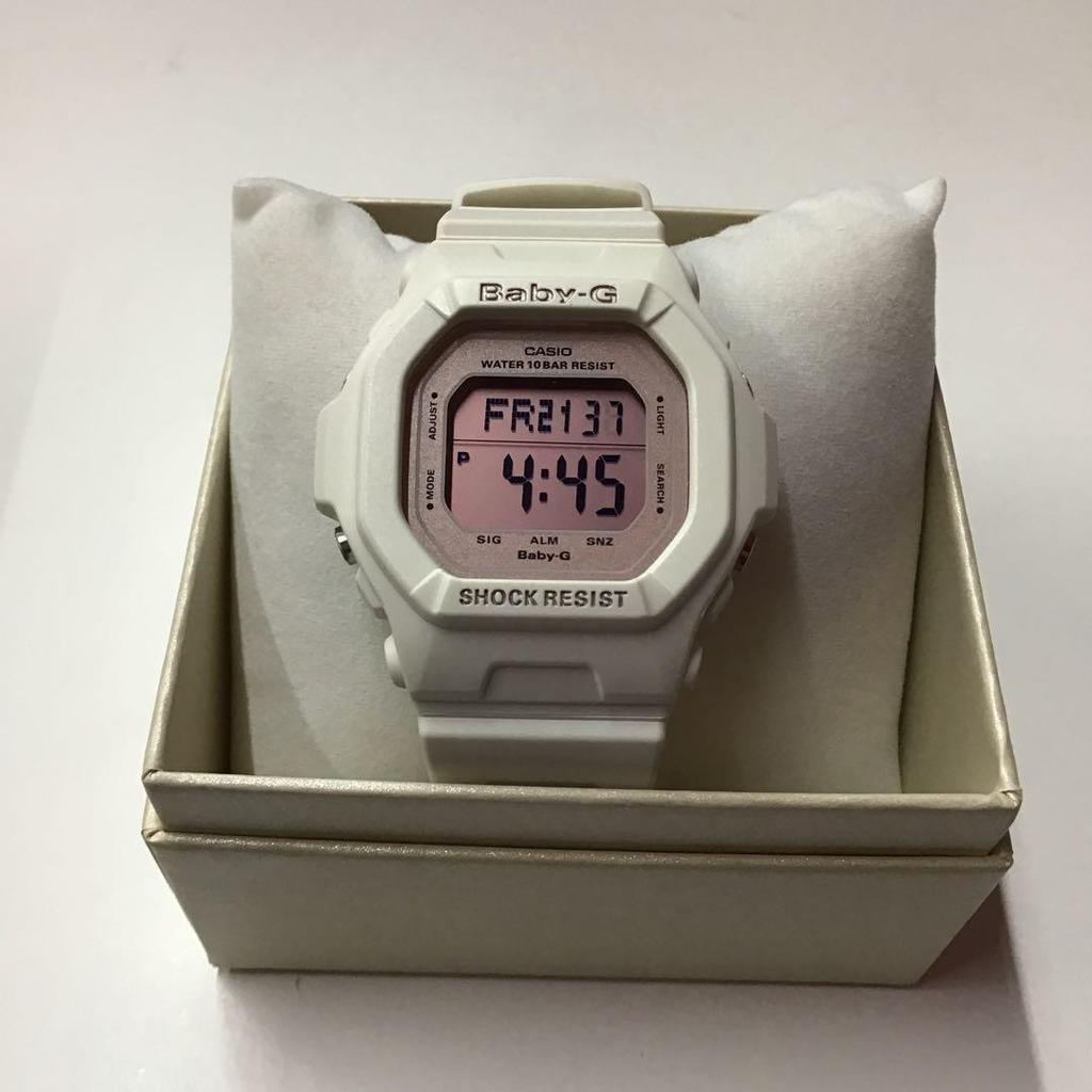 Used CASIO Baby-G Digital Watch BG5606 White X Pink