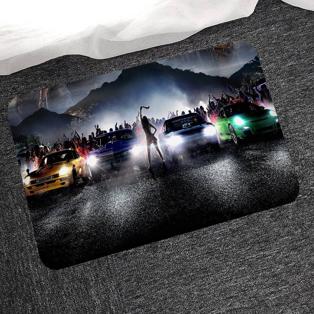 Movie F-Fast n F-Furious Floor Mat Rectangle Anti-slip Home Soft Badmat Front Door Indoor Outdoor Mat Hotel Decor Mat