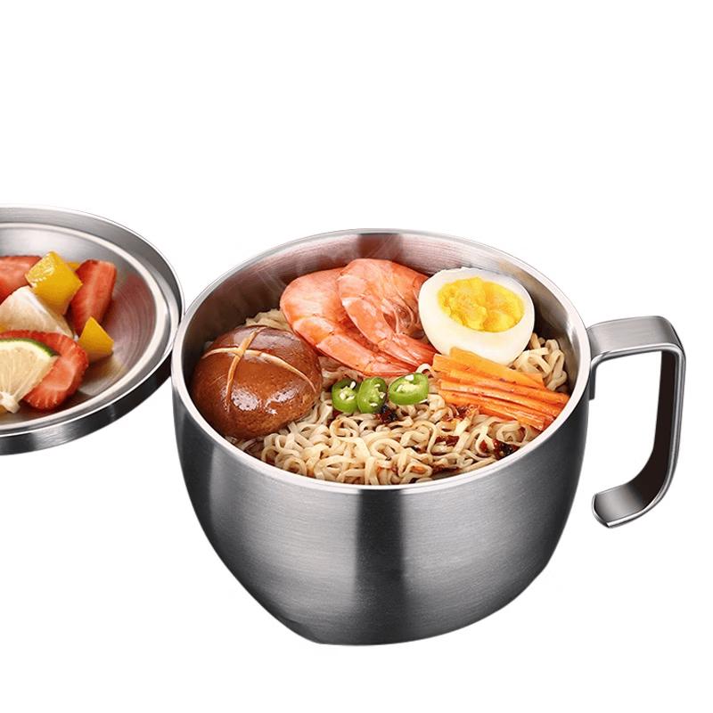 ZISIZ Double-Layer 304 Stainless Steel Noodle Bowl