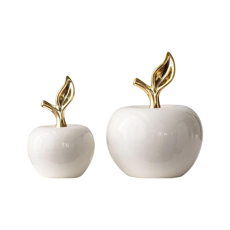 Christmas Gift Apple Ceramic Ornaments Modern Sleek European Nordic Nice Style Home Creative Design Living Room Crafts