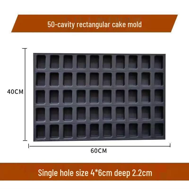 Tianze 50-Cavity Rectangular Cake Baking Mold Standard
