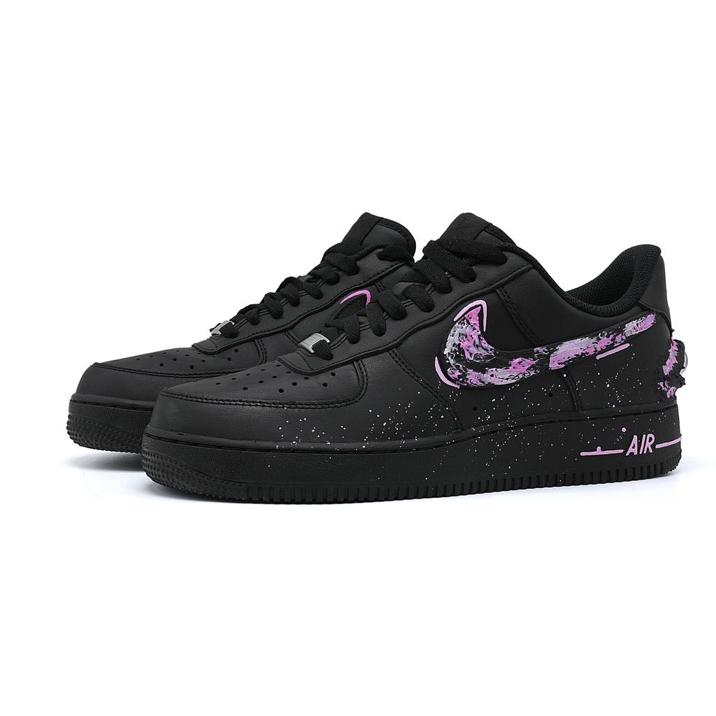 Nike Air Force 1 Low Top Skateboard Shoes Unisex Black Pink CW2288-001(Team454-)
