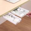 1pc Under Desk Storage Drawer Attachment Plastic Desk Accessories Under Desk Hidden Self Adhesive Drawer for office Home