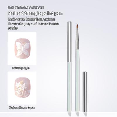Nail Painting Uv Gel Drawing Embossing Brush Triangle Pen Aurora Pen Handle Manicure Dotting Builder Tool For Nail Salon