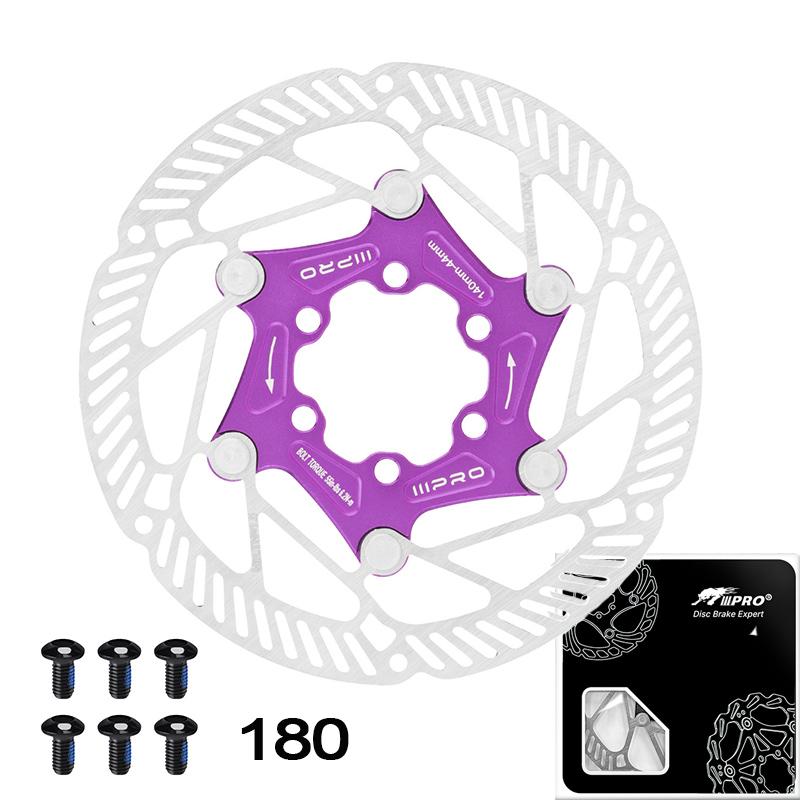 IIIPRO Tarcza Hamulcowa Rotor Rowerowy 140/160/180/203MM Tarcza Hamulcowa Roweru Szosowego Odprowadzanie Ciepła 6 Śrub Pływający Rotor Rowerowy