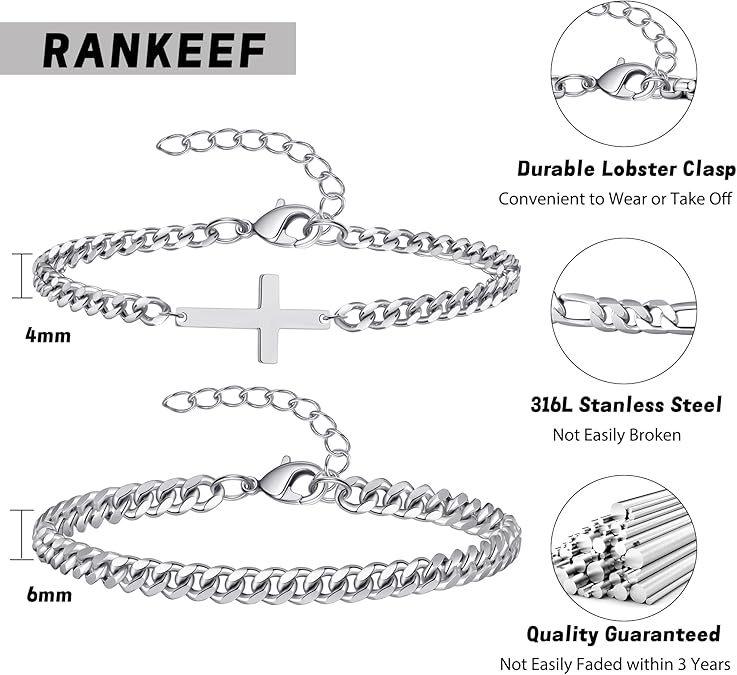 Modny Kreatywny Męski Bransoletka ze Stali Tytanowej: Prosty, Modny i Wszechstronny