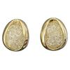 New Grid-shaped Waterdrop Earrings - Featuring A Metallic Design. These Women's Ear Studs Are Stylish and Versatile, Exuding A Sophisticated Charm.