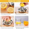1Pcs Stainless Steel Citrus Squeezer Orange Lemon Juicer Lime Fruit Hand Squeezer with Bowl Storage Container Kitchen Tools
