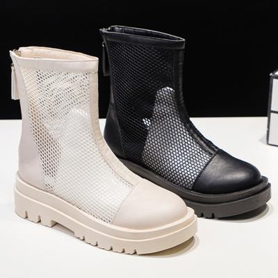 Women's Large Size Cool Boots Outdoor Hollow Comfortable Shoes Female Breathable Mesh Boots Casual Fashion Ladies Sandals