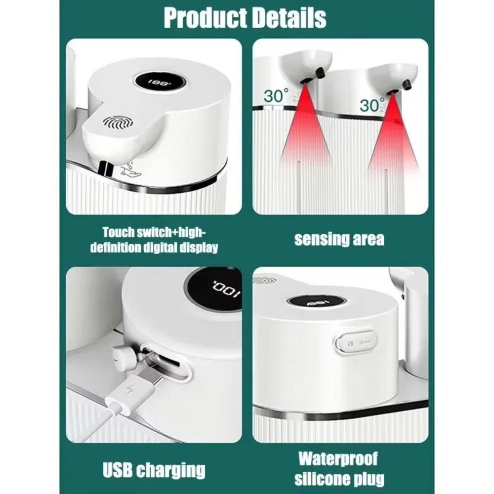 Infrared Sensor Double-Head Soap Dispenser Foam+Liquid Soap Dispenser  Commercial Use