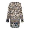 Women's Plus Size Top, Garden Collar Long Sleeved Shirt, Fashionable Floral Print Casual Top
